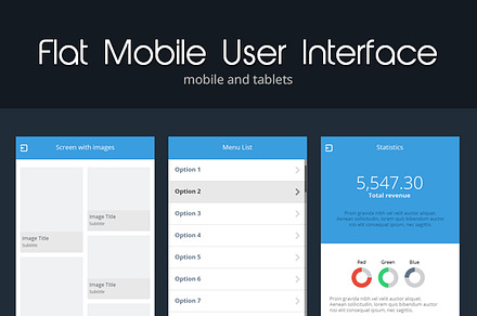 Flat Mobile UI
