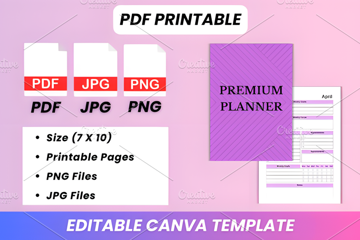 Premium Planner Kdp Interior, a Social Media Template by Ink Gallery (Photo 4 of 7)