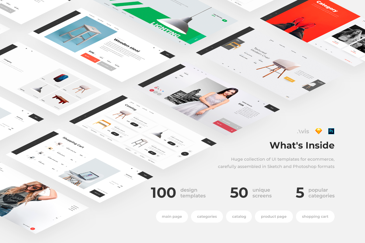 Avis - E-Commerce UI Pack, an UI Kit Template by Alexandr Gorbatov (Photo 2 of 8)