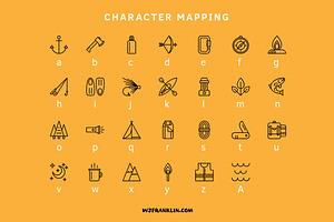 Outdoor Adventure Icon Font