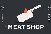 Butcher Knife. Butchery symbol, a Food Illustration by Foxys Graphic (Thumbnail 2 of 3)