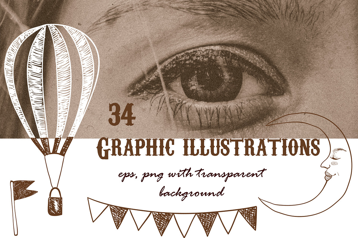 Vintage circus design set, an Illustration by Scarlet Heath Art (Photo 3 of 10)