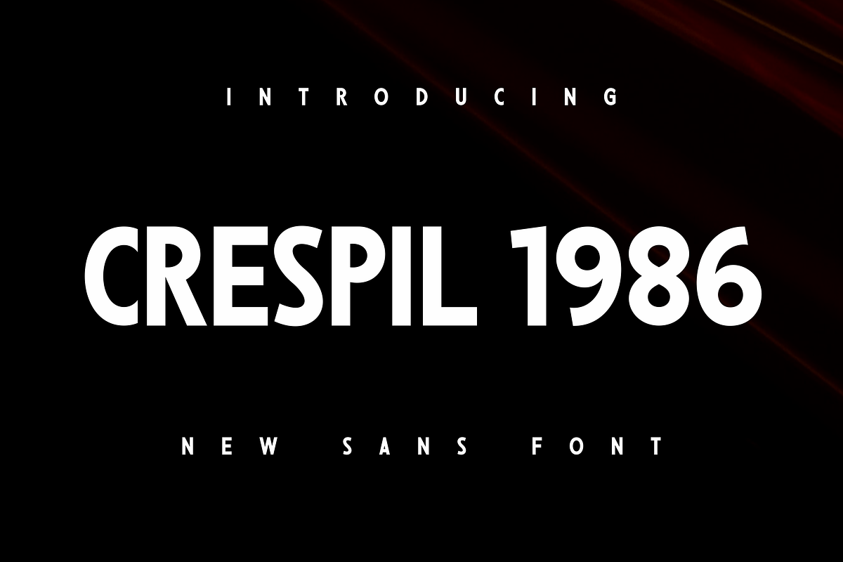 Crespil 1986, a Sans Serif Font by Monoletter Studio (Photo 1 of 3)