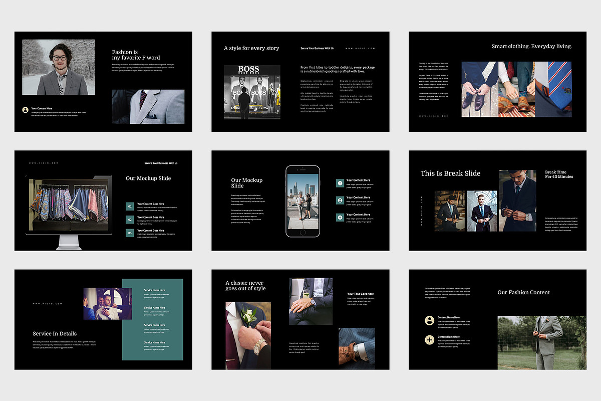 Higio : Fashion Brand Google Slides, a Presentation Template by Punkl Camp (Photo 6 of 9)