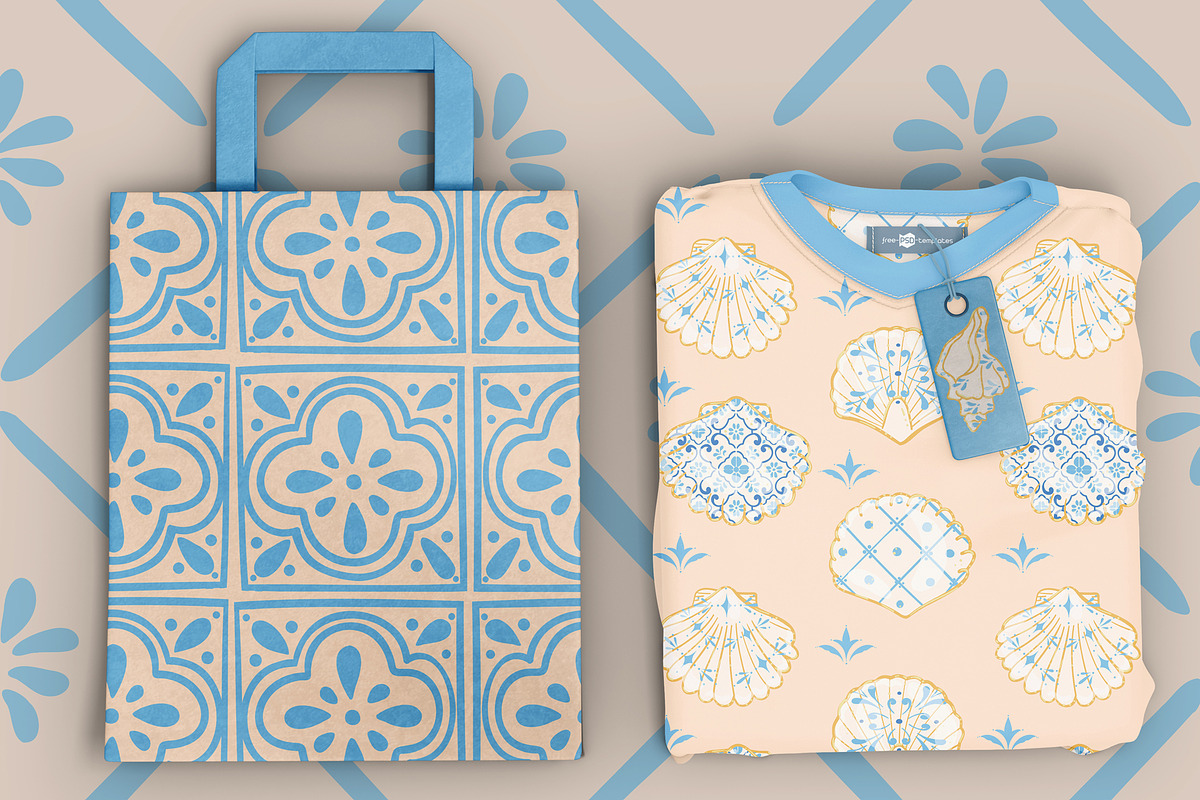 Azulejo Portuguese Shells, a Pattern Graphic by Carpet Tapete Pretzel (Photo 6 of 24)