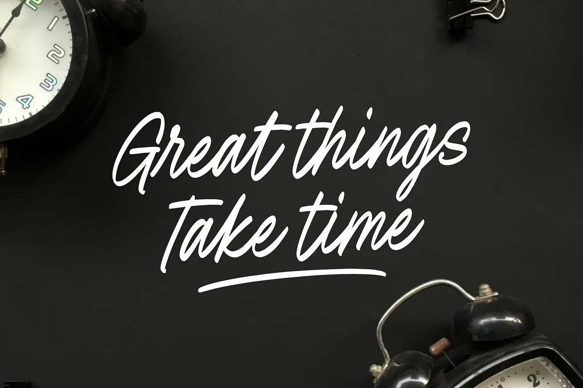 Authentic Black brush script, a Script Font by Damarletter (Photo 2 of 10)