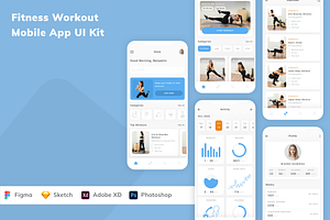 Fitness Workout Mobile App UI Kit