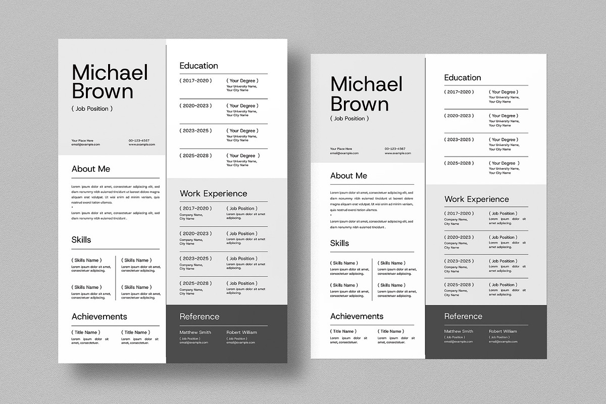 Resume & Cover Letter, a Resume Template by graphicook (Photo 3 of 3)