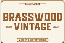 Brasswood - Vintage Font Free 5 Logo