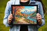 Autumn Fall Landscape Wallpaper, a Wallpaper Graphic by Forhadx5 (Thumbnail 9 of 9)