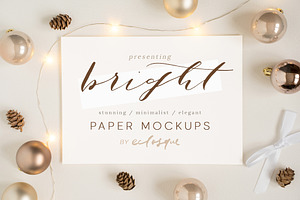 Christmas Stationery Styled Mockups