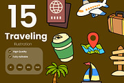 Traveling Illustration Pack, an Illustration by baii09 (Thumbnail 1 of 2)