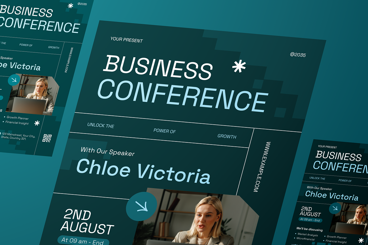 Business Conference Flyer Set, a Flyer Template by Annora Studio (Photo 6 of 6)