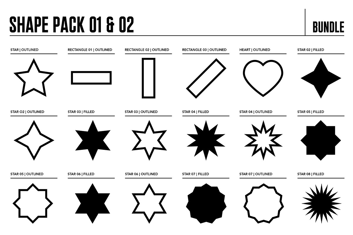 81 Shapes Brush Bundle for Procreate, a Brush Add-On by Quiver Supply Co. (Photo 9 of 13)