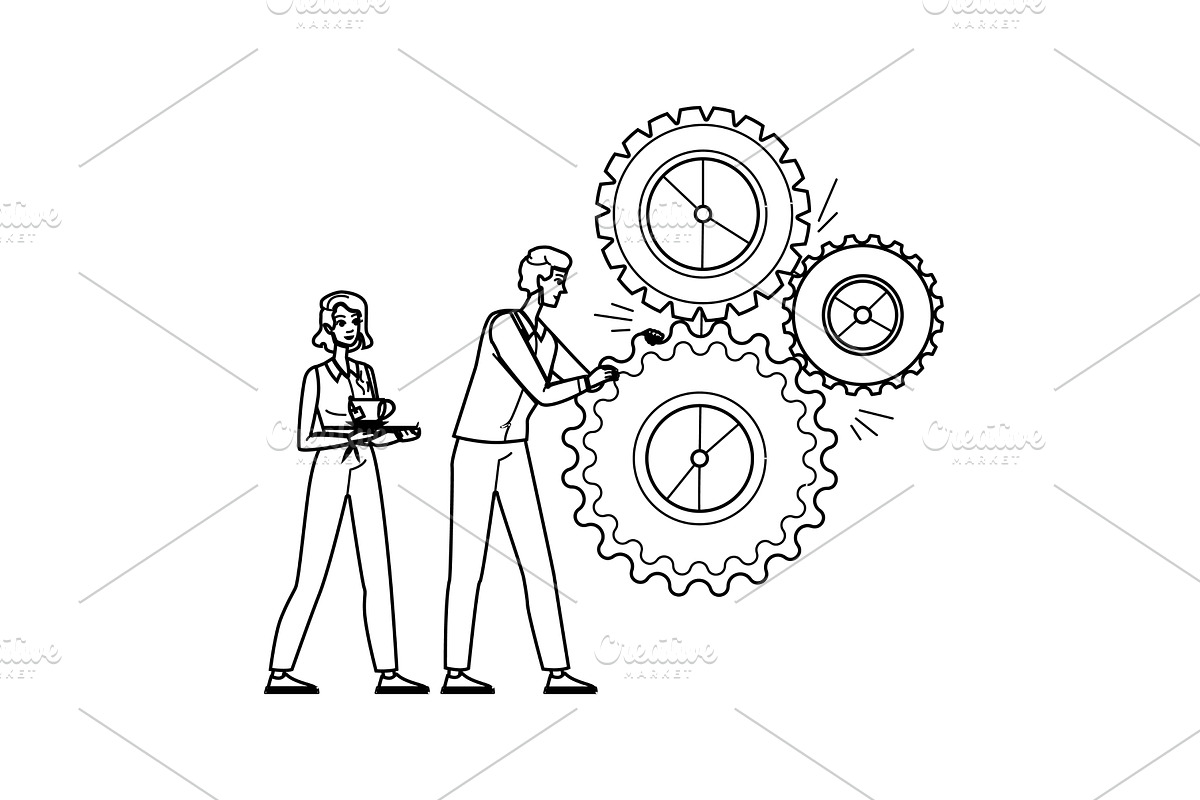 partnership stakeholder relations, a Person Illustration by pikepicture
