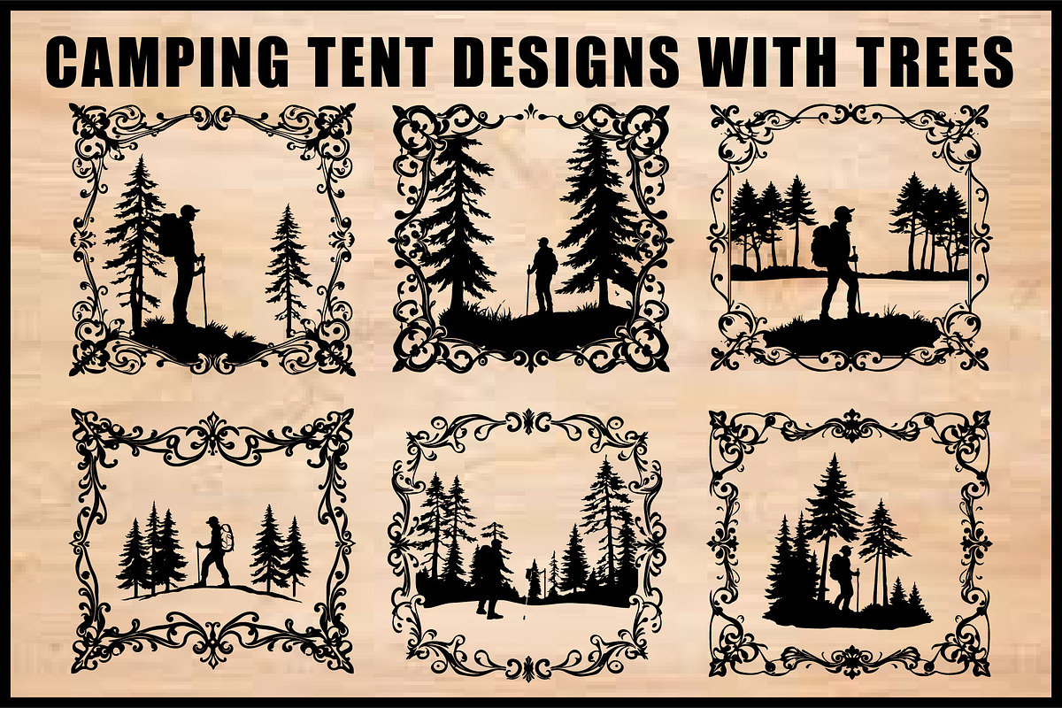 Black Camping Vector Tent, an Object Graphic by Gfx_Store
