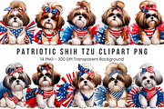 Patriotic Shih Tzu PNG Bundle, a Graphic by Clipart Bloom (Thumbnail 1 of 15)
