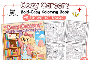 Cozy Careers Cute & Comfy Coloring