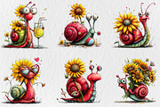 Funny Summer Snail Clipart, a Seasonal Illustration by Rose Art (Thumbnail 4 of 6)