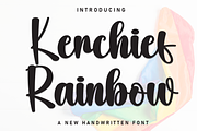Kerchief Rainbow | Script Font, a Handwritten Font by Scratchones (Thumbnail 1 of 8)