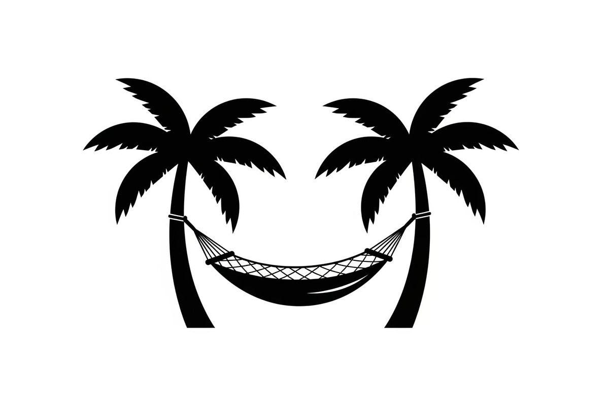 Palm Tree Hammock Silhouette Bundle, an Object Graphic by jahid234 (Photo 26 of 30)