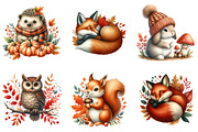 Autumn,Fall Animals Clipart, an Illustration by DreamArtGraphic (Thumbnail 4 of 4)