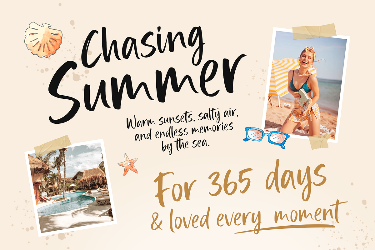 Endless Breeze Natural Handwritten, a Handwritten Font by Haps Space (Photo 3 of 8)