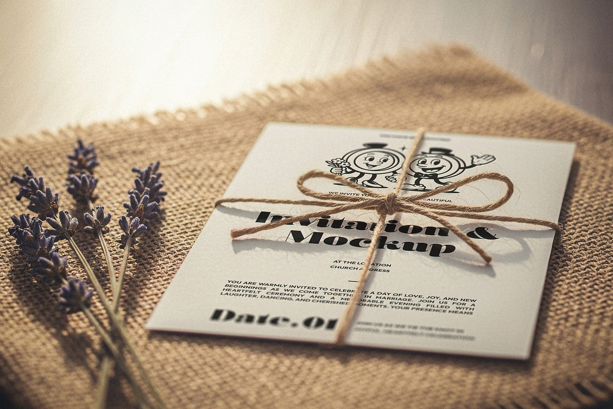 Invitation Card Mockup, a Product Mockup by Designer Dude