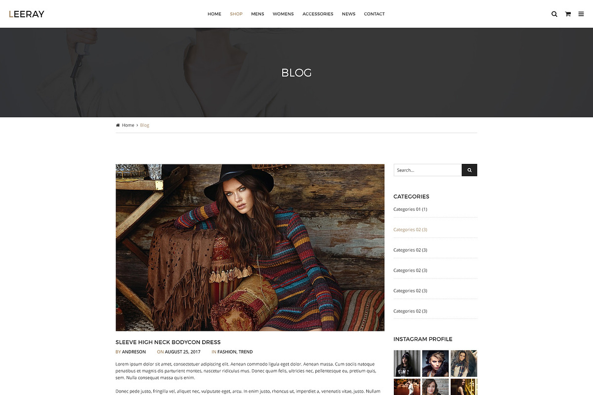 Leeray Fashion Ecommerce Template, a Websites & App Template by mine-tech (Photo 15 of 16)