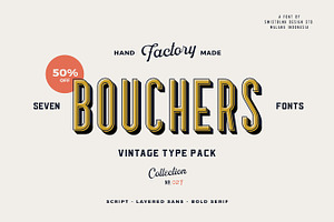 Bouchers Layered Font Bundle