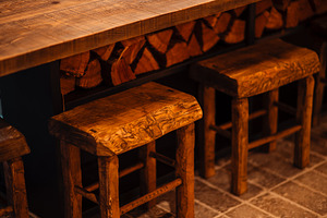 Rustic Wooden Bar Interior Details, an Architecture Photo by SkyNext