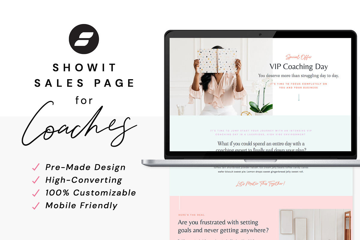 Sales Landing Page for Coaches, a Landing Page Template by Sugar Studios (Photo 1 of 4)