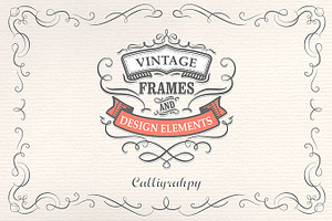 Set of Calligraphy frames