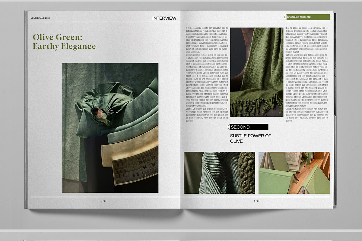 Olive Green Studio Brochure Template, a Brochure Template by Boris Cupac (Photo 4 of 7)