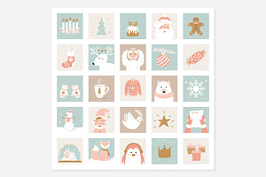 Christmas Advent Calendar Cards