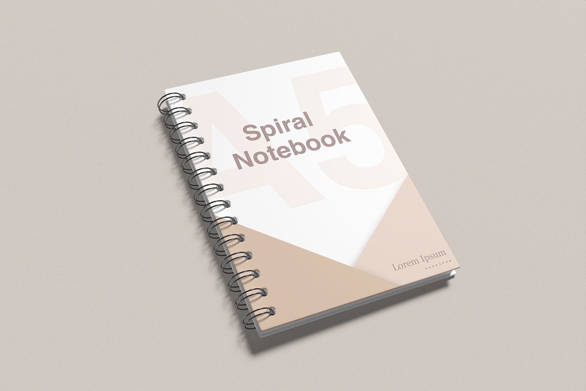 A5 Spiral Notebook Mockup, a Books & Magazine Mockup by rahmatmoscae (Photo 8 of 11)