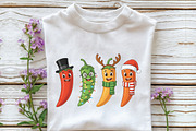 Christmas Chili Pepper PNG, an Illustration by CraftArtStudio (Thumbnail 3 of 4)