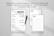Digital Canva LinkedIn Planner, a Stationery Template by BRANDcontent (Thumbnail 3 of 6)