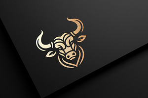 Bull head logo design., a Branding & Logo Template by lettett