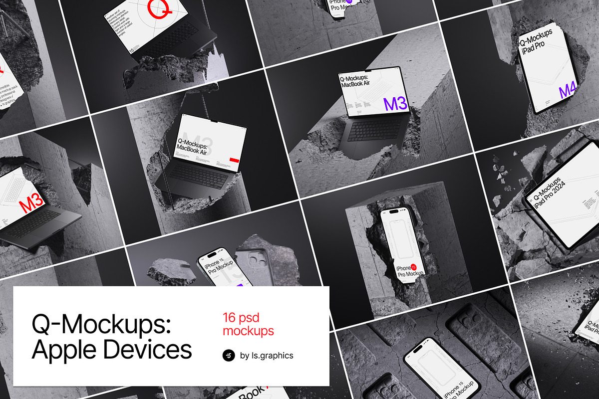 Q-Mockups: Apple Devices, an iPhone Mockup by ls.graphics (Photo 1 of 9)