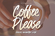 Coffee Please - Natural Handwritten
