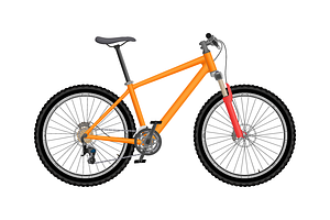 Realistic Bicycles Set