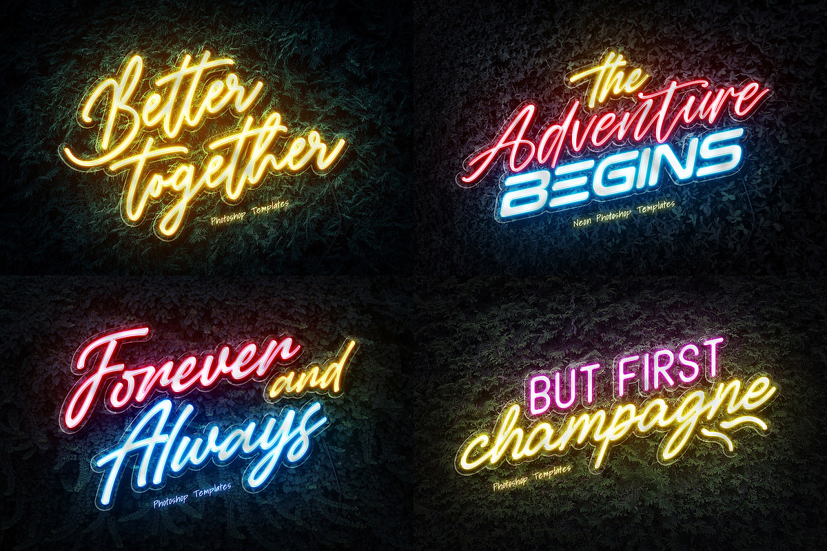Botanical Neon Garden Text Effect, a Layer Style Add-On by Andrew Skoch Design (Photo 7 of 7)