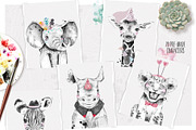 SAFARI BABIES watercolor set, an Animal Illustration by Natali Smolova (Thumbnail 6 of 8)