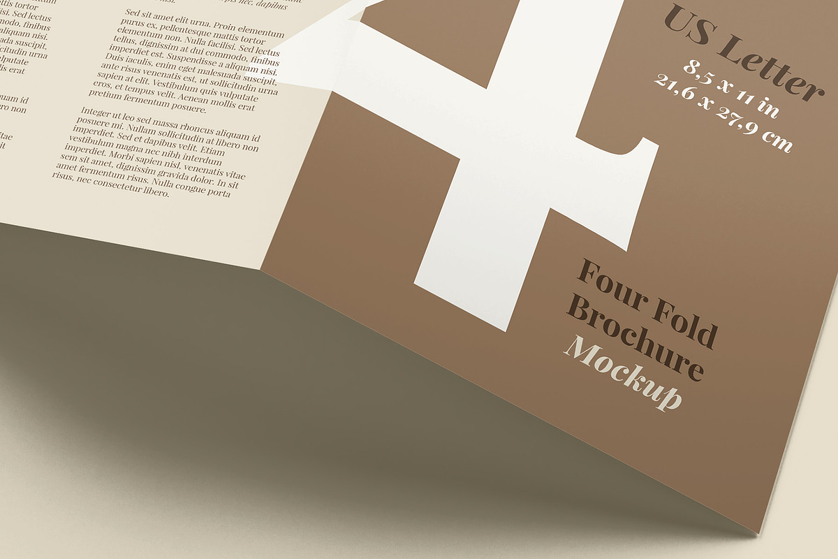 4 Fold US Letter Brochure Mockup, an Advertising Mockup by Illusiongraphic (Photo 15 of 20)