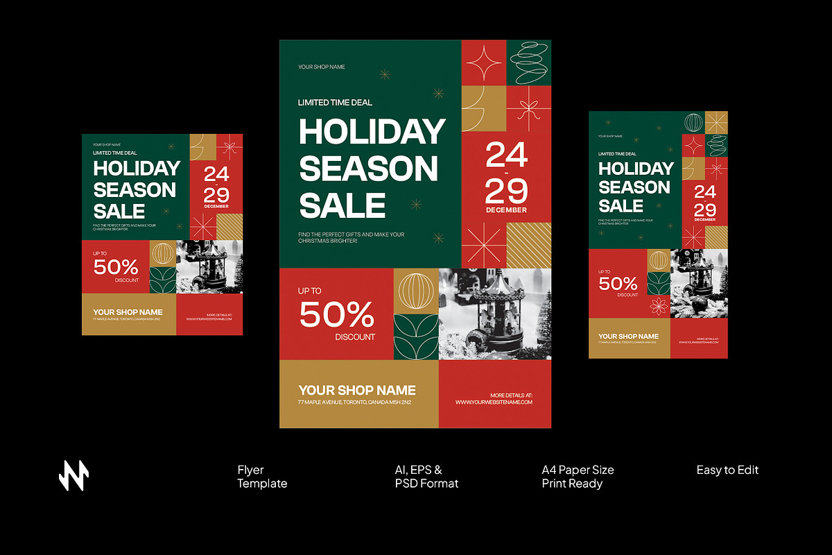 Christmas Sale Flyer, a Flyer Template by Neermana (Photo 1 of 4)