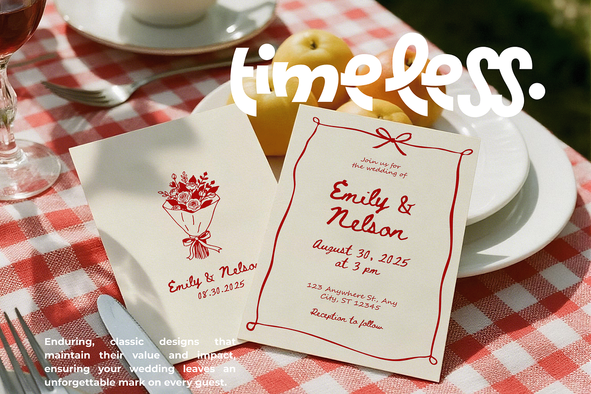Hand-drawn Wedding Invitation Suite preview 8