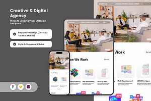 Craftique – Digital Agency Landing, a Landing Page Template by twinstd