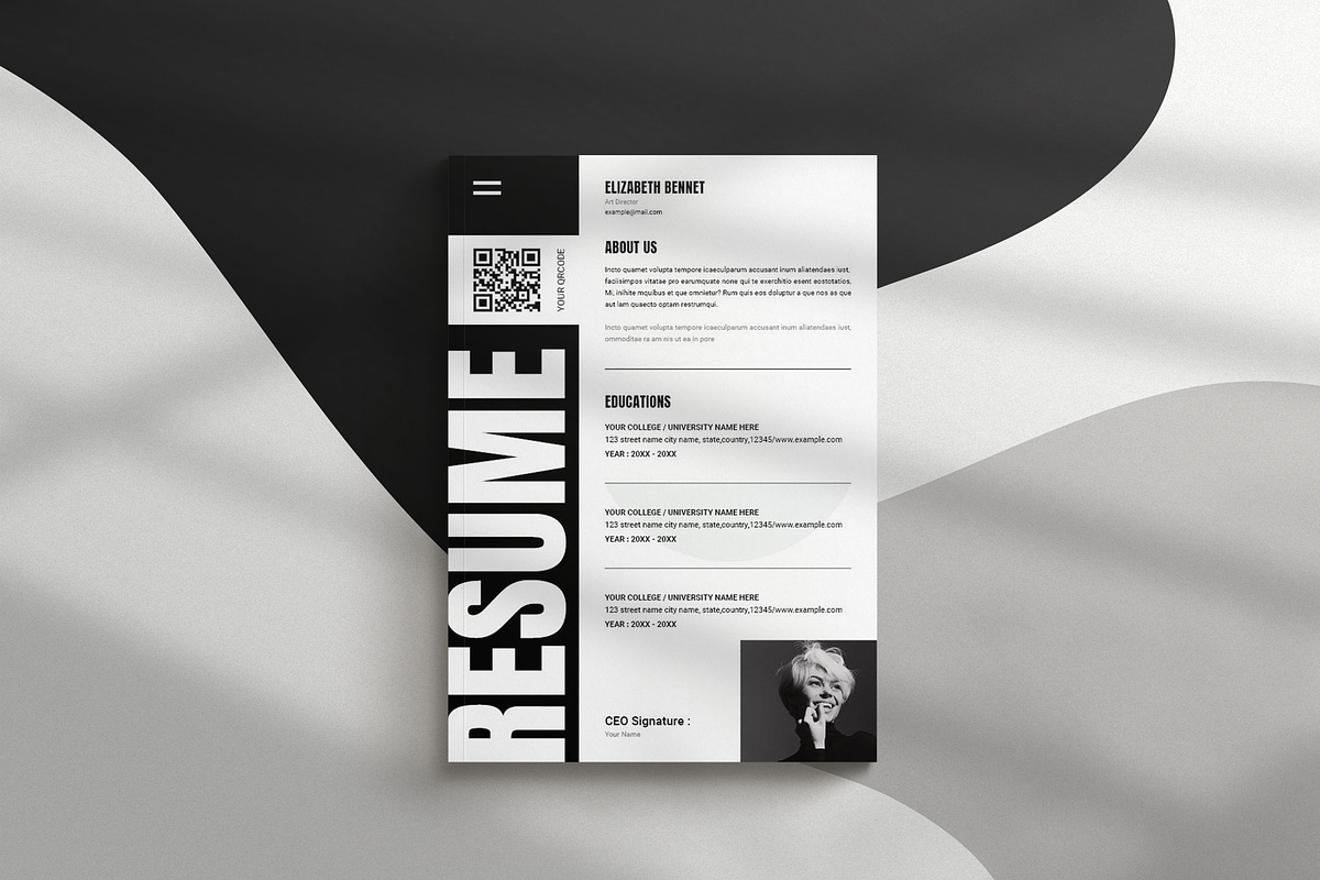 Minimalist Resume Layout, a Resume Template by Seeing-art (Photo 2 of 4)