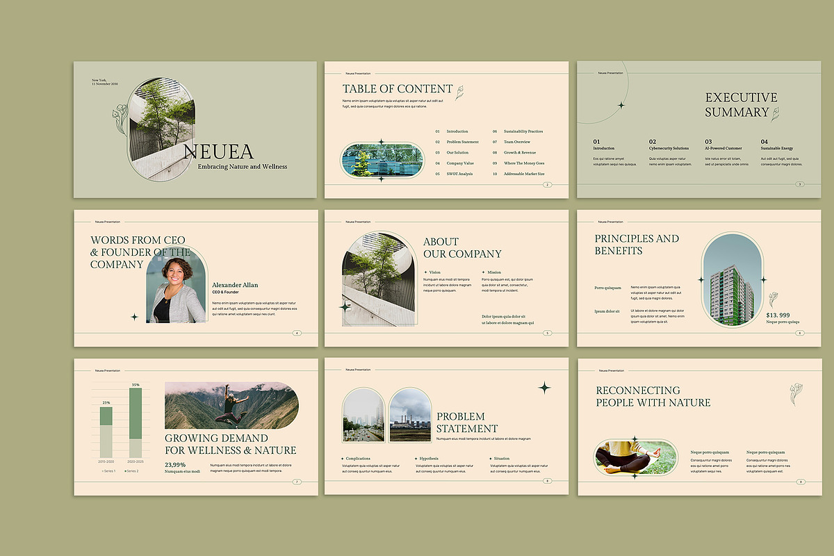 Natural Pitch Deck Google Slide, a Presentation Template by Neermana (Photo 2 of 5)